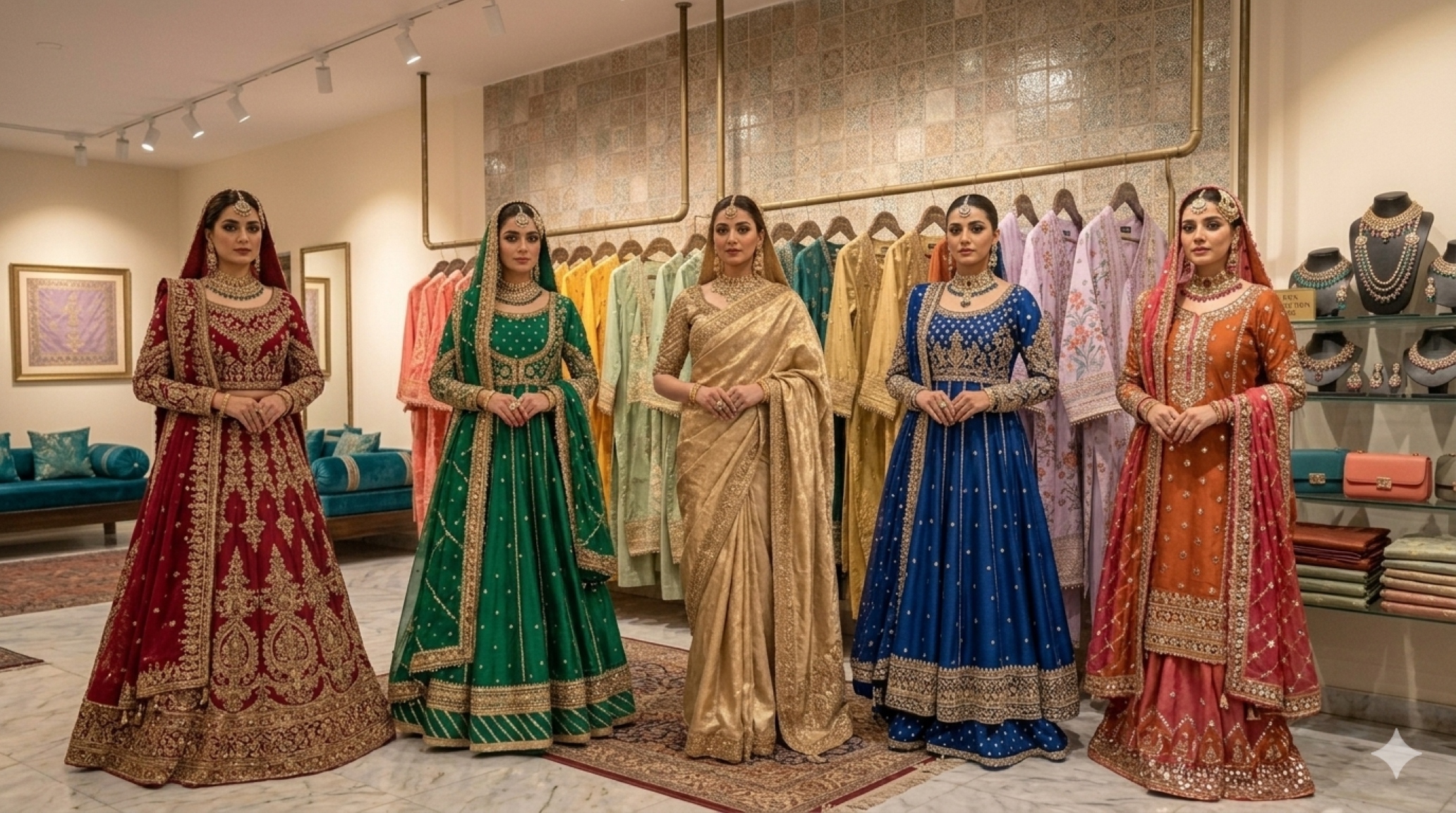 Sara Khan Collections — ajrak textiles look